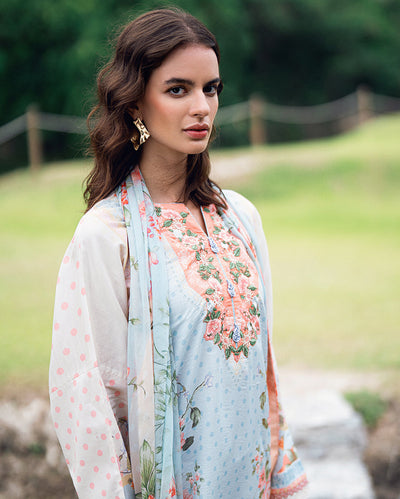 Roheenaz | Garden Veal Printed Lawn 25 | Cloudberey glaze -  Roheenaz Ladies Clothes - Original Designer Dress - House of Maryam