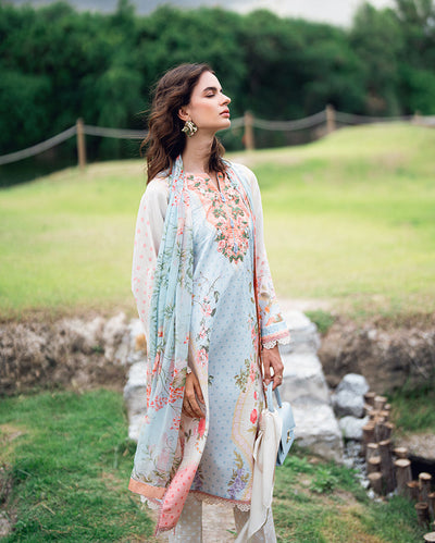 Roheenaz | Garden Veal Printed Lawn 25 | Cloudberey glaze -  Roheenaz Ladies Clothes - Original Designer Dress - House of Maryam