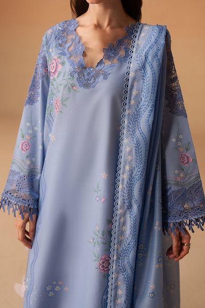 Afrozeh Opaline blue printed lawn suit, photo 3