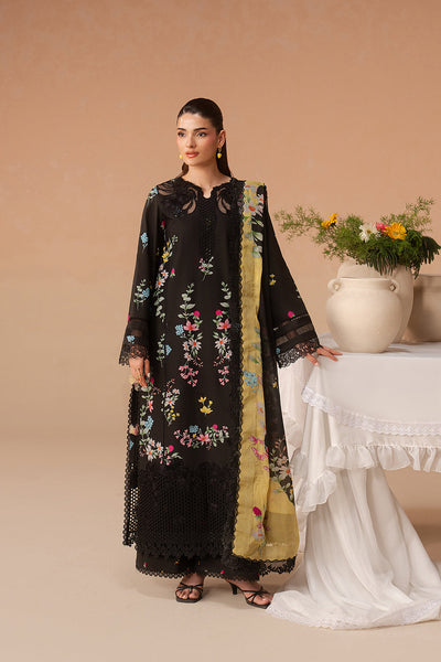 Afrozeh Evania Rust black printed lawn suit