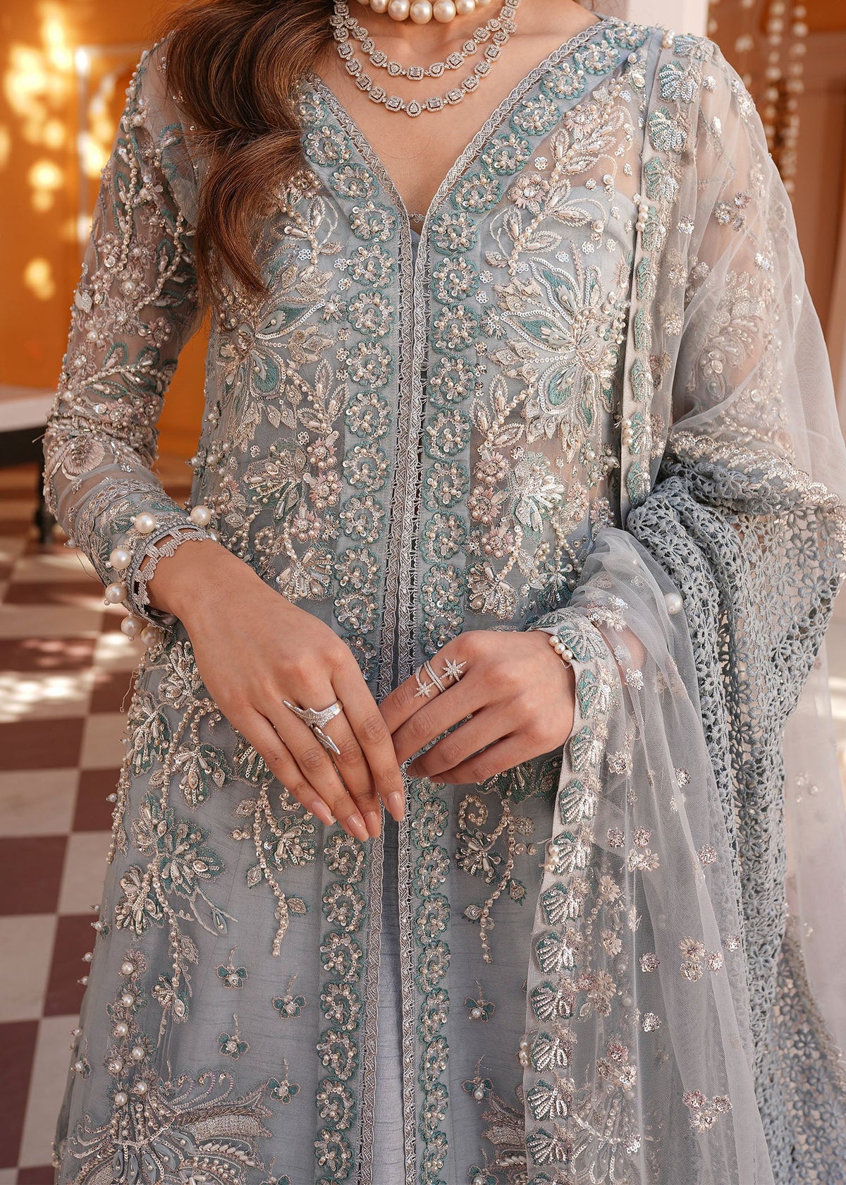 Mehak Yaqoob | Serene Vol 3 | Frost -  Mehak Yaqoob Wedding Formals - Original Designer Dress - House of Maryam