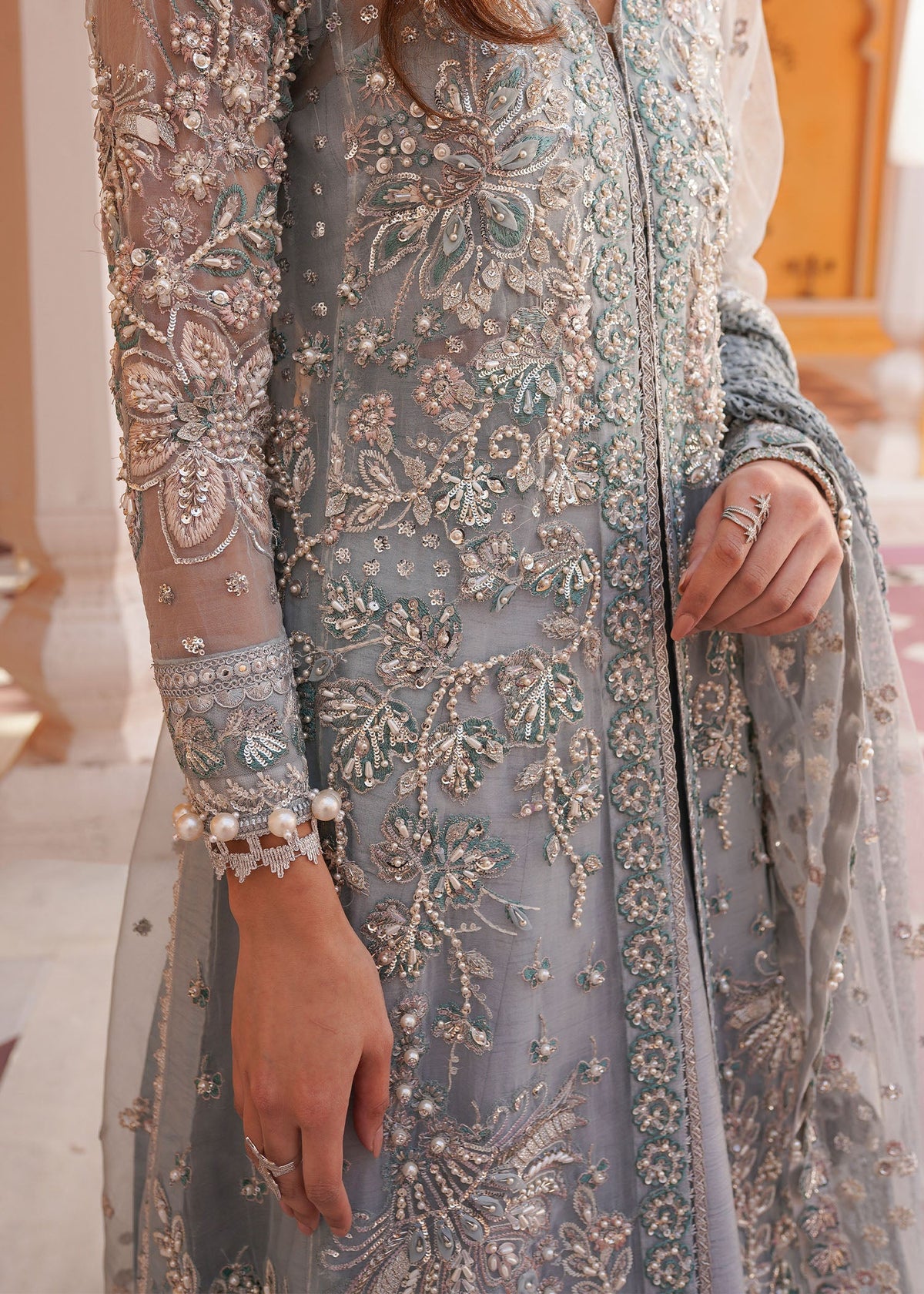 Mehak Yaqoob | Serene Vol 3 | Frost -  Mehak Yaqoob Wedding Formals - Original Designer Dress - House of Maryam
