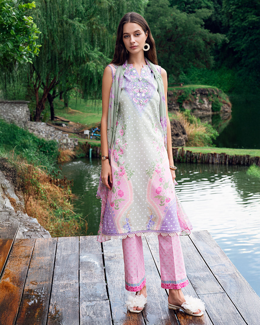 Roheenaz | Garden Veal Printed Lawn 25 | Tulip Sugar -  Roheenaz Ladies Clothes - Original Designer Dress - House of Maryam