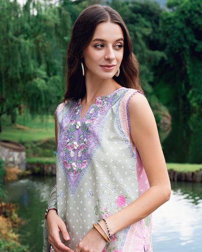 Roheenaz | Garden Veal Printed Lawn 25 | Tulip Sugar -  Roheenaz Ladies Clothes - Original Designer Dress - House of Maryam