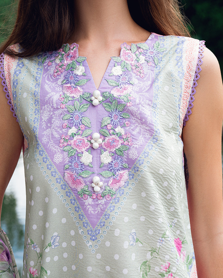 Roheenaz | Garden Veal Printed Lawn 25 | Tulip Sugar -  Roheenaz Ladies Clothes - Original Designer Dress - House of Maryam
