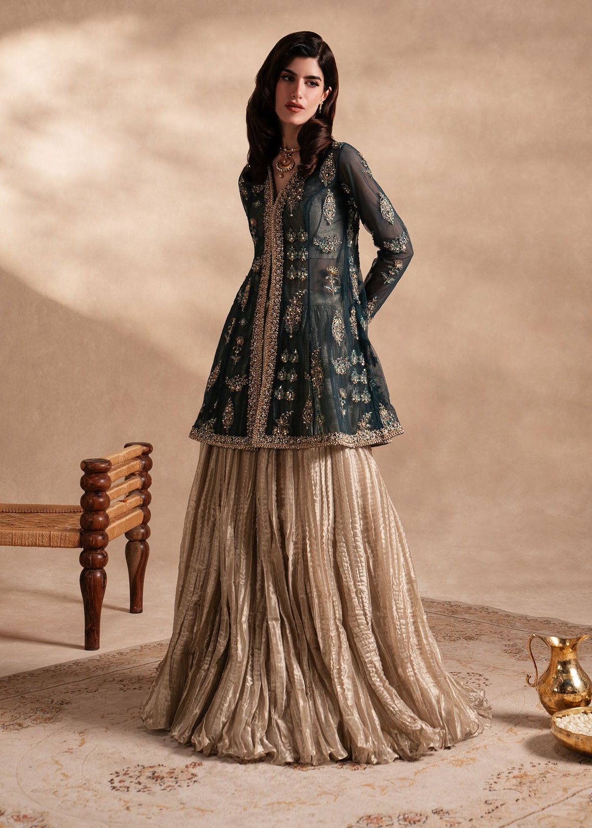 Sadaf Fawad Khan | Nafees Formals 25 | Nageenah -  Sadaf Fawad Khan Ladies Clothes - Original Designer Dress - House of Maryam
