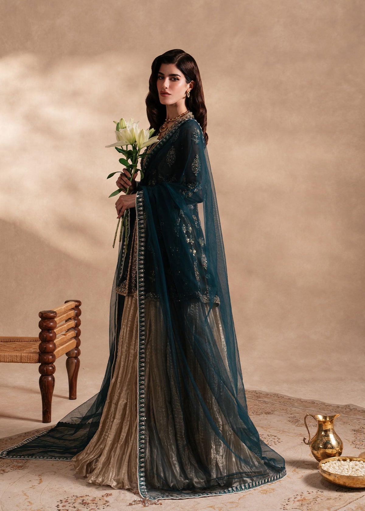 Sadaf Fawad Khan | Nafees Formals 25 | Nageenah -  Sadaf Fawad Khan Ladies Clothes - Original Designer Dress - House of Maryam