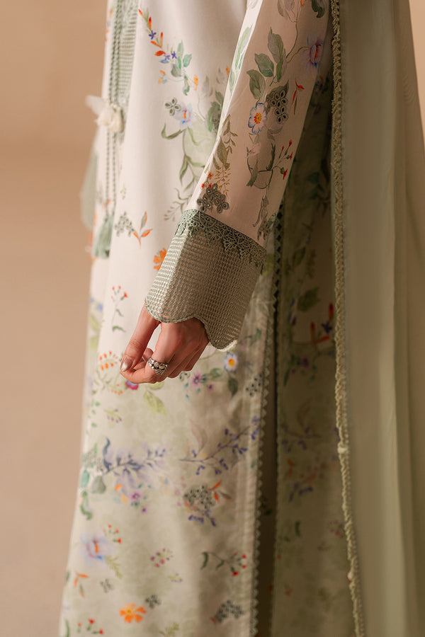 Afrozeh Vesperd sage green embroidered lawn suit, photo 3