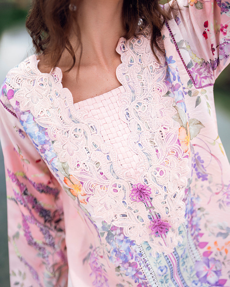 Roheenaz | Garden Veal Printed Lawn 25 |Lilac Dust -  Roheenaz Ladies Clothes - Original Designer Dress - House of Maryam