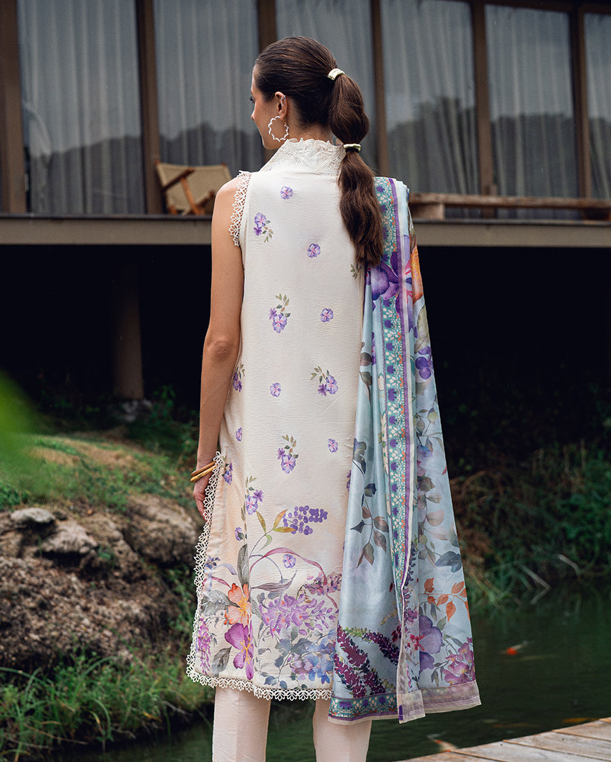Roheenaz | Garden Veal Printed Lawn 25 | Bloom Glimmer -  Roheenaz Ladies Clothes - Original Designer Dress - House of Maryam