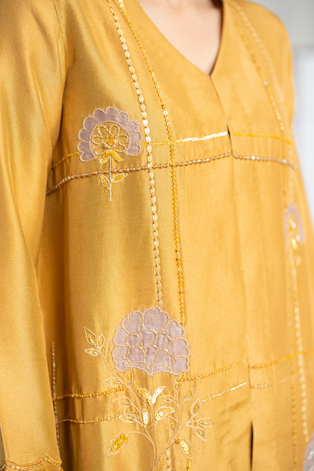 Wahaj M Khan | Lra Eid Collection 26 | Mustard Lilac RS Lyra JS, image 4