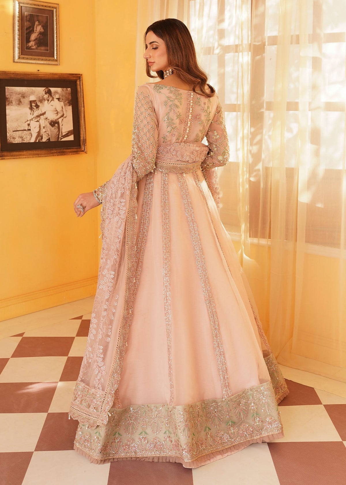 Mehak Yaqoob | Serene Vol 3 | Salmon Pink -  Mehak Yaqoob Wedding Formals - Original Designer Dress - House of Maryam