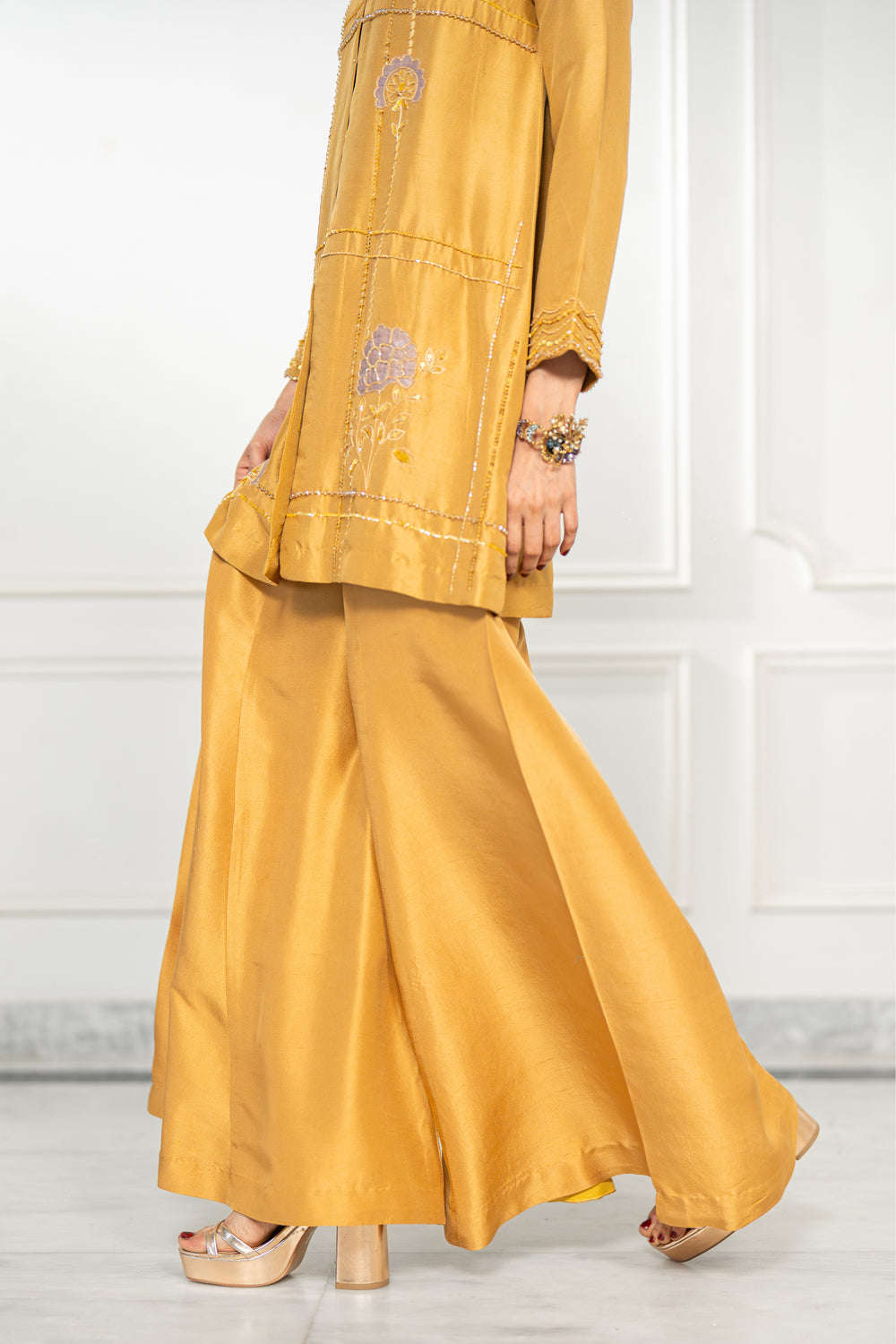 Wahaj M Khan | Lra Eid Collection 26 | Mustard Lilac RS Lyra JS, image 5