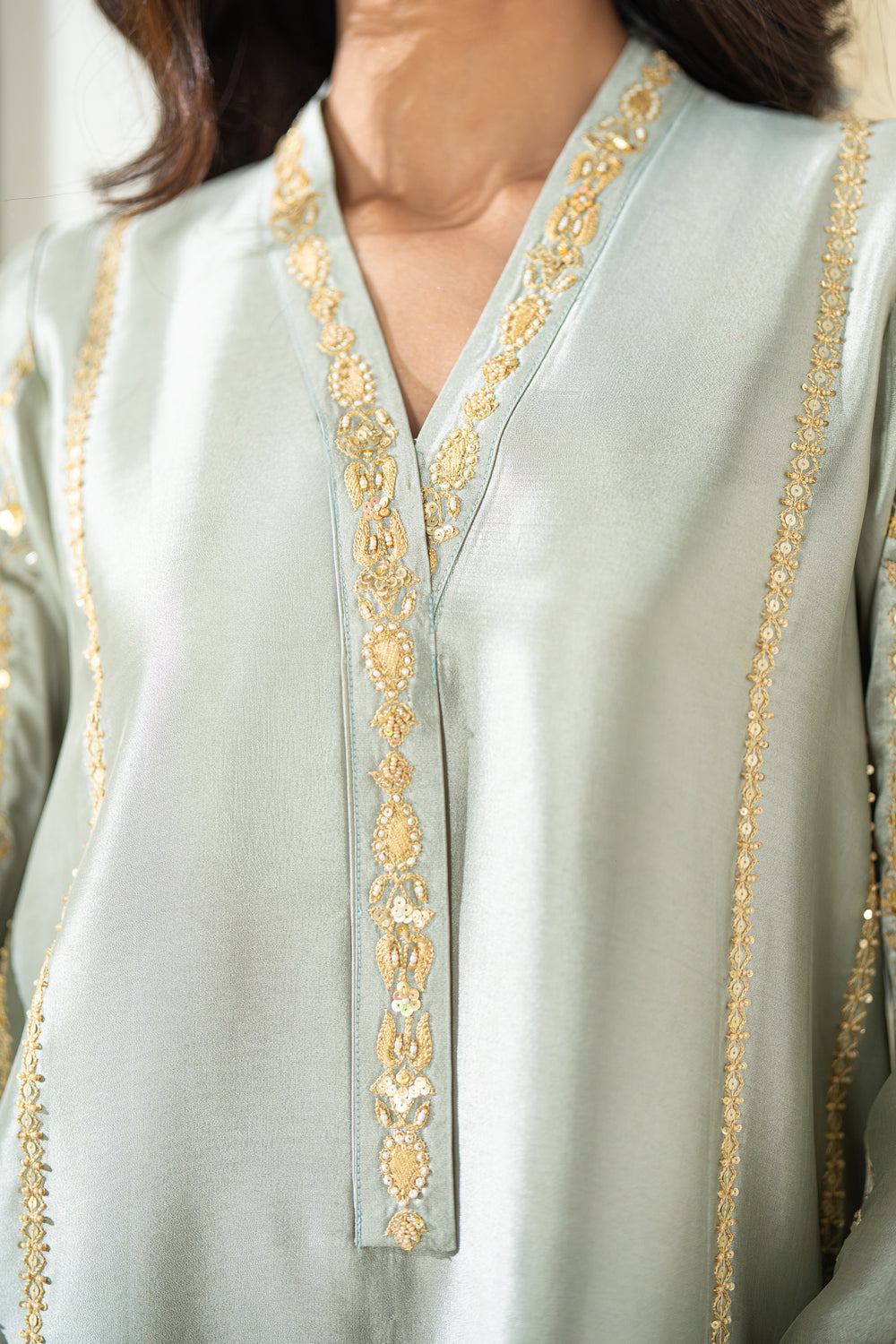 Wahaj M Khan | Lra Eid Collection 26 | Pista Green Lyra KS, image 3