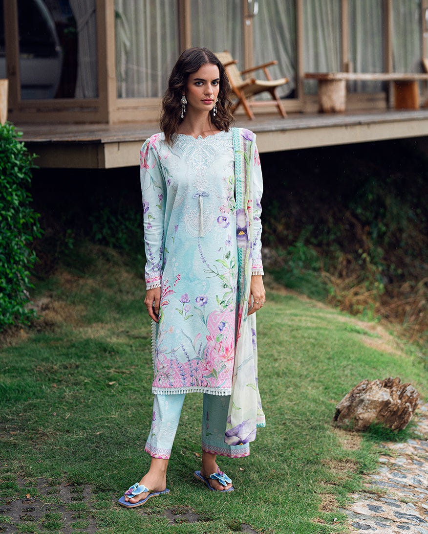 Roheenaz | Garden Veal Printed Lawn 25 | Twilight Fizz -  Roheenaz Ladies Clothes - Original Designer Dress - House of Maryam