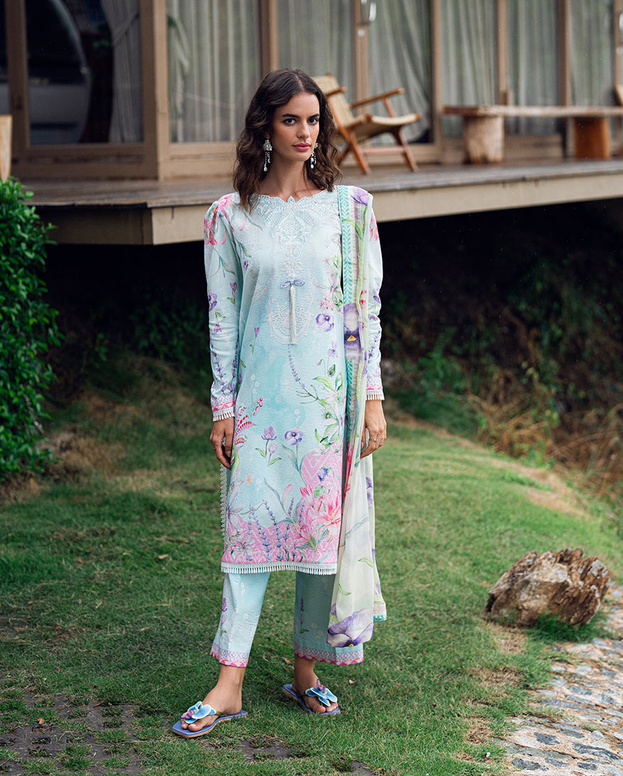 Roheenaz | Garden Veal Printed Lawn 25 | Twilight Fizz -  Roheenaz Ladies Clothes - Original Designer Dress - House of Maryam