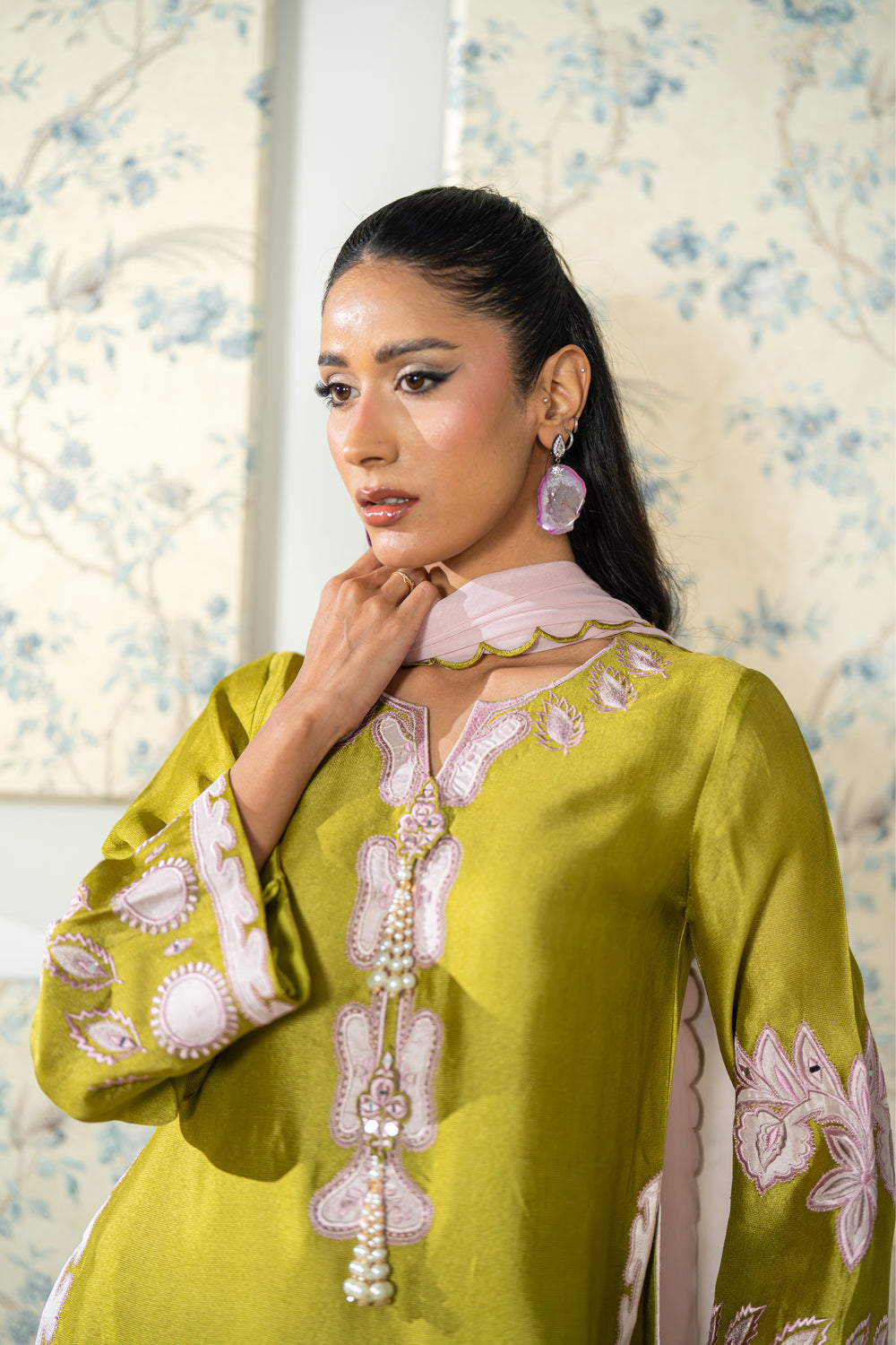 Wahaj M Khan | Lra Eid Collection 26 | Parrot Gharara Set, image 3