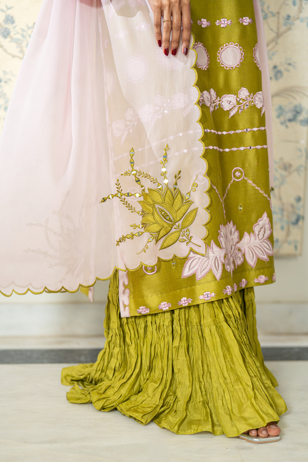 Wahaj M Khan | Lra Eid Collection 26 | Parrot Gharara Set, image 6