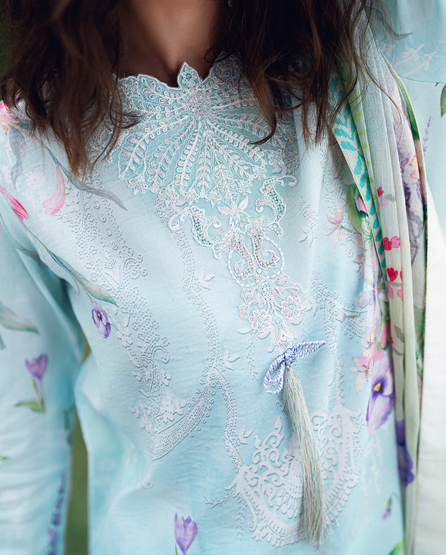 Roheenaz | Garden Veal Printed Lawn 25 | Twilight Fizz -  Roheenaz Ladies Clothes - Original Designer Dress - House of Maryam