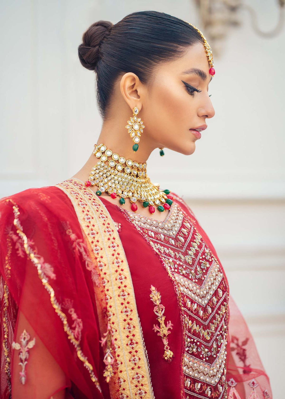 Akbar Aslam Carnelian net shirt and lehenga, photo 4