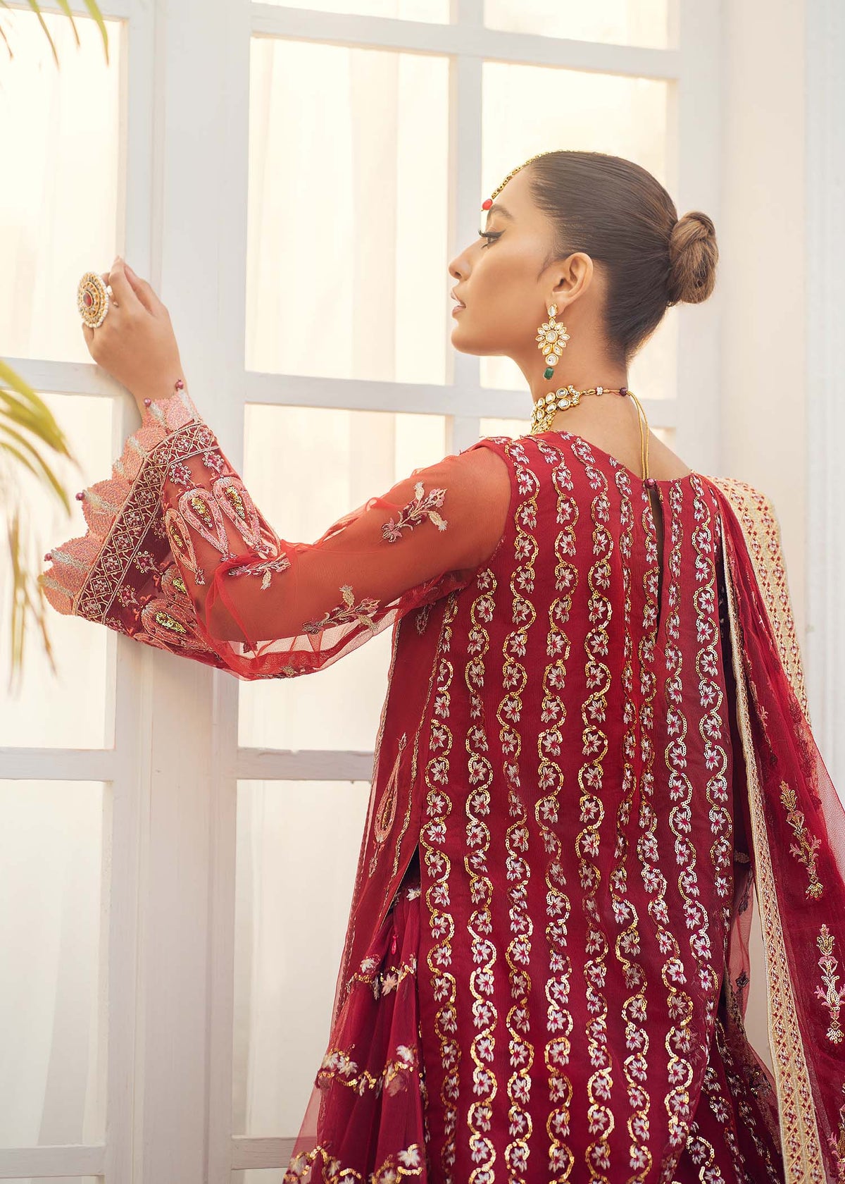 Akbar Aslam Carnelian net shirt and lehenga, photo 6