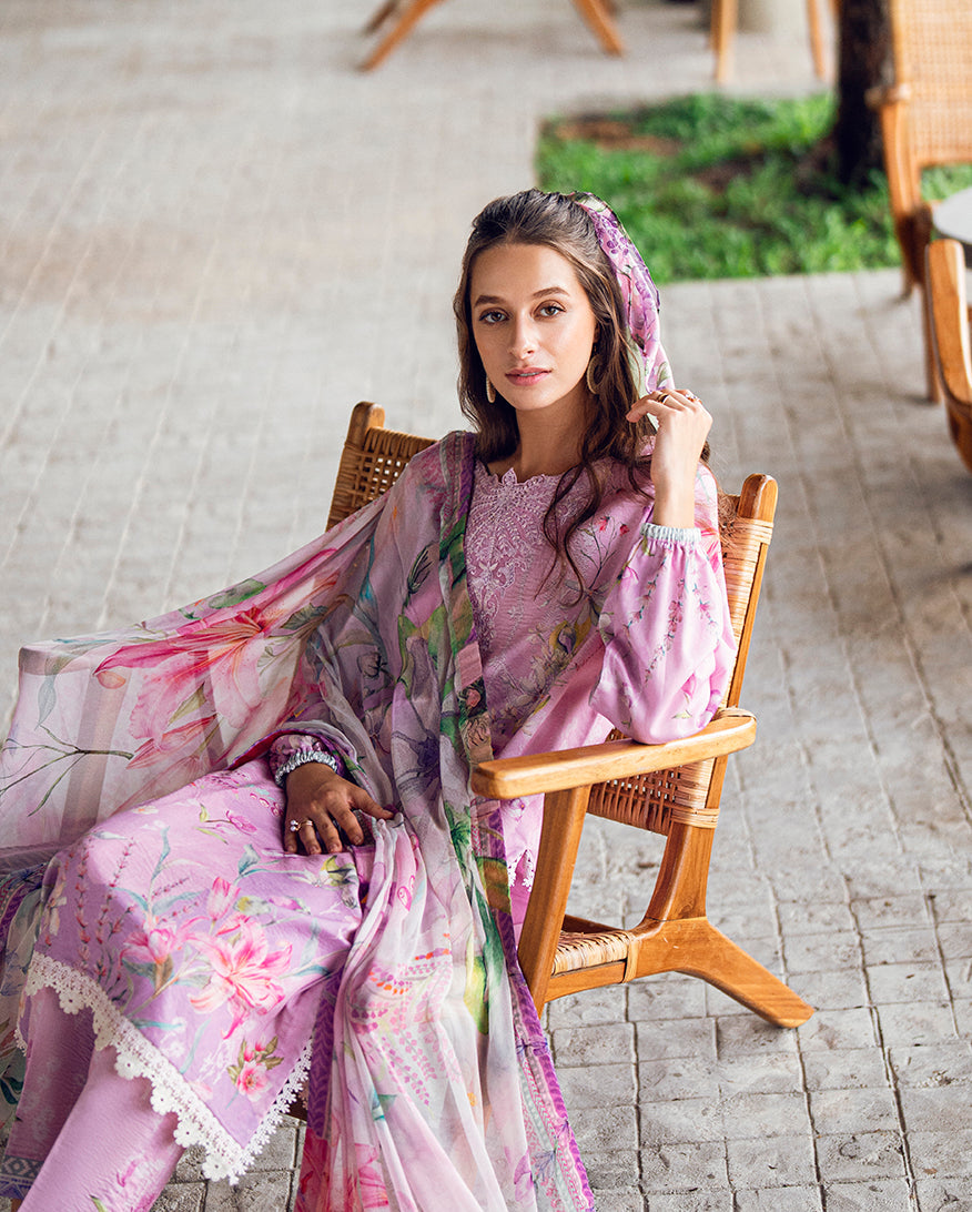 Roheenaz | Garden Veal Printed Lawn 25 | Rosey Daze -  Roheenaz Ladies Clothes - Original Designer Dress - House of Maryam
