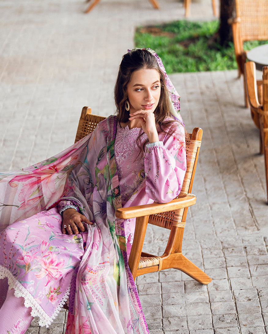 Roheenaz | Garden Veal Printed Lawn 25 | Rosey Daze -  Roheenaz Ladies Clothes - Original Designer Dress - House of Maryam
