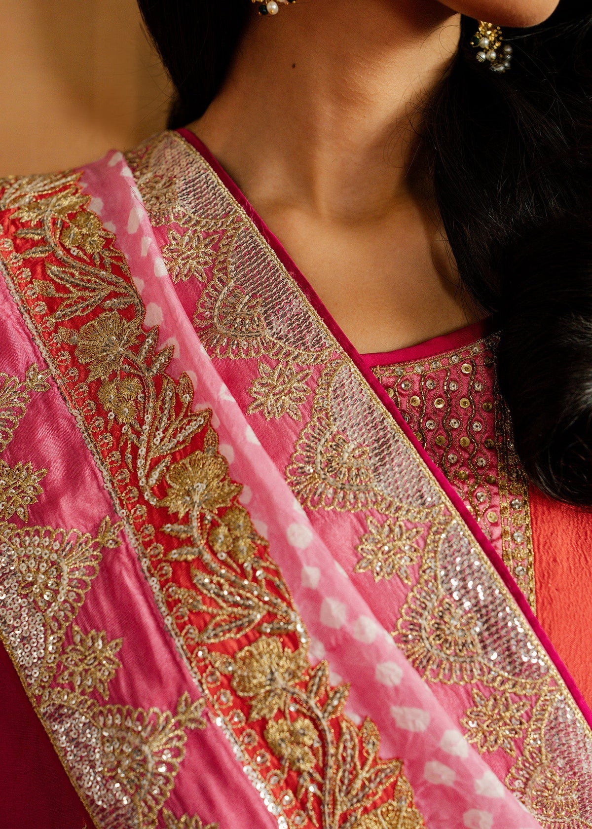 Mahgul | Chanderi Eid Edit | Pink Veil, image 6