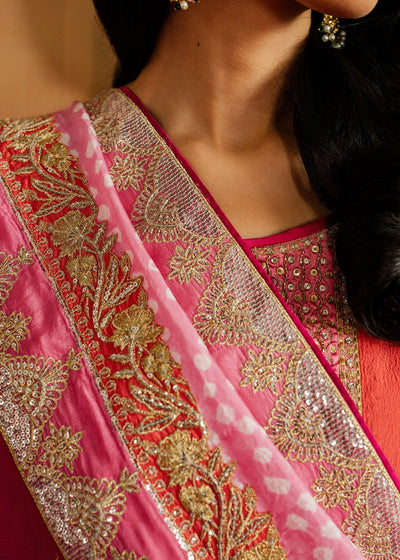 Mahgul | Chanderi Eid Edit | Pink Veil