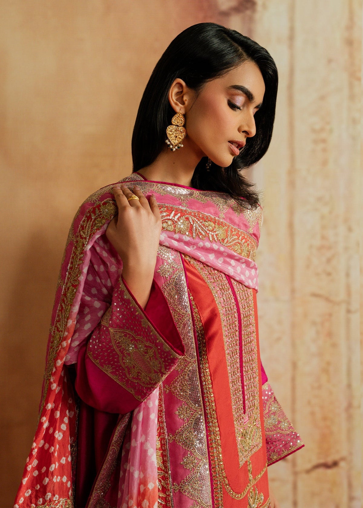 Mahgul | Chanderi Eid Edit | Pink Veil, image 5