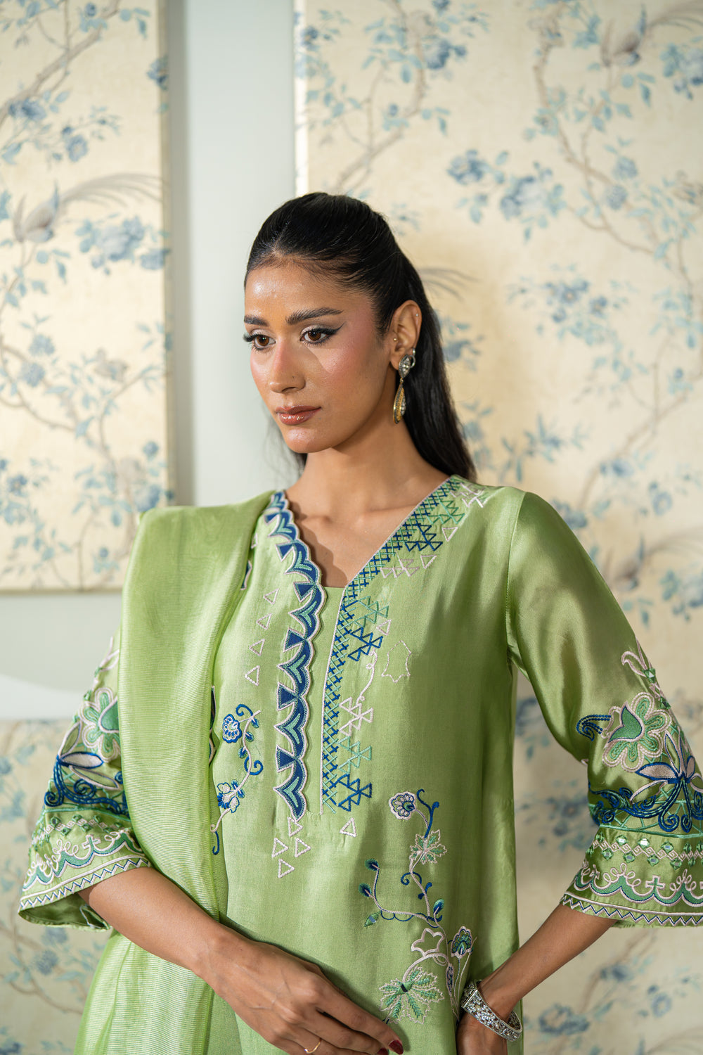 Wahaj M Khan | Lra Eid Collection 26 | Pista Embroidered Lyra Set-4