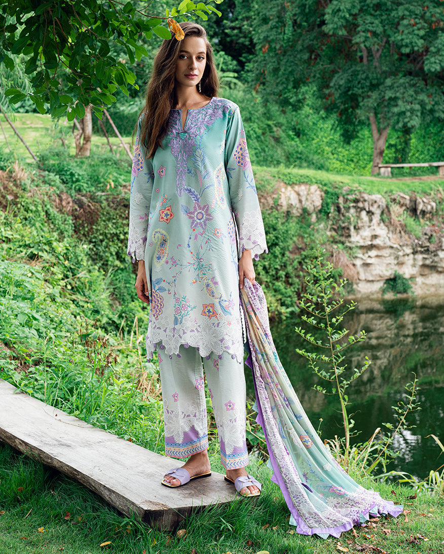 Roheenaz | Garden Veal Printed Lawn 25 | Jazmine Haze. -  Roheenaz Ladies Clothes - Original Designer Dress - House of Maryam