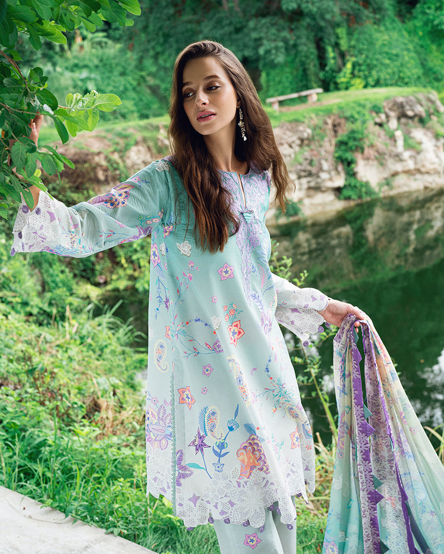 Roheenaz | Garden Veal Printed Lawn 25 | Jazmine Haze. -  Roheenaz Ladies Clothes - Original Designer Dress - House of Maryam