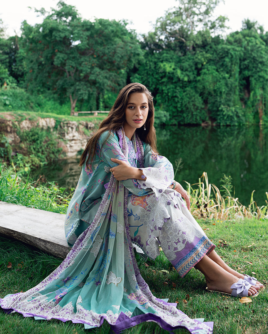 Roheenaz | Garden Veal Printed Lawn 25 | Jazmine Haze. -  Roheenaz Ladies Clothes - Original Designer Dress - House of Maryam
