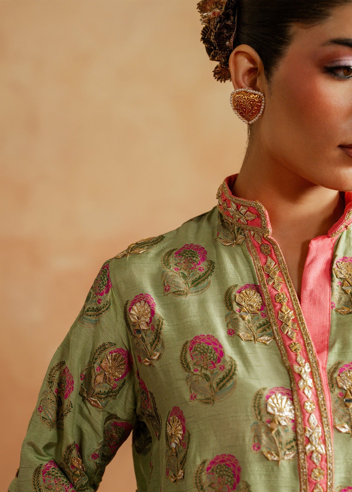 Mahgul | Chanderi Eid Edit | Green Pearl, image 4