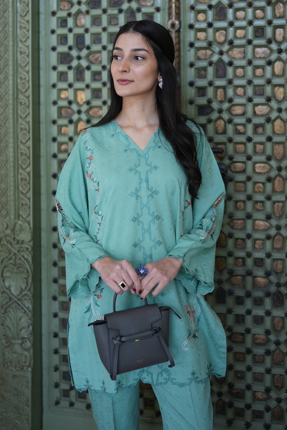 Sahar | Ready to Wear Basics | Teal Oasis -  Sahar Ladies Clothes - Original Designer Dress - House of Maryam