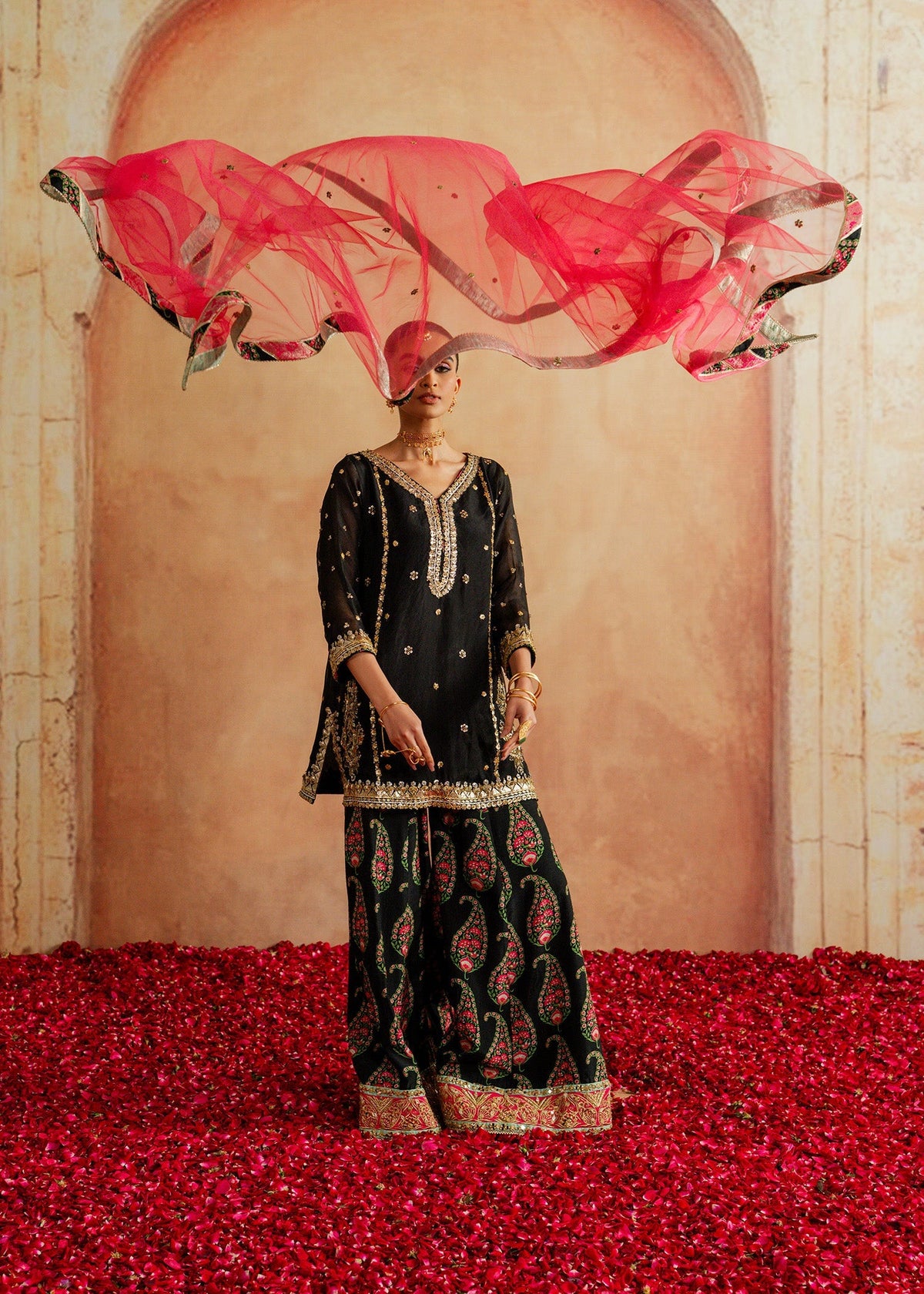 Mahgul | Chanderi Eid Edit | Coral Mist, image 6