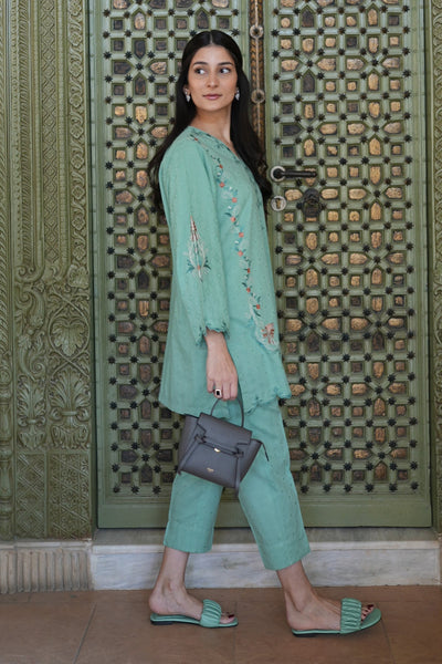 Sahar | Ready to Wear Basics | Teal Oasis -  Sahar Ladies Clothes - Original Designer Dress - House of Maryam
