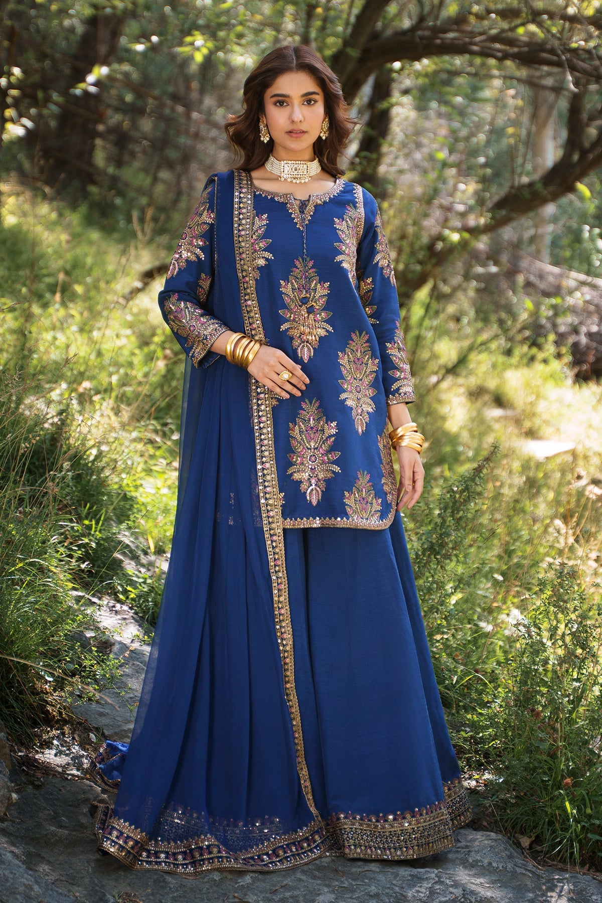 Charizma | Festive Pret | Embroidered Raw Silk CMA-6-440