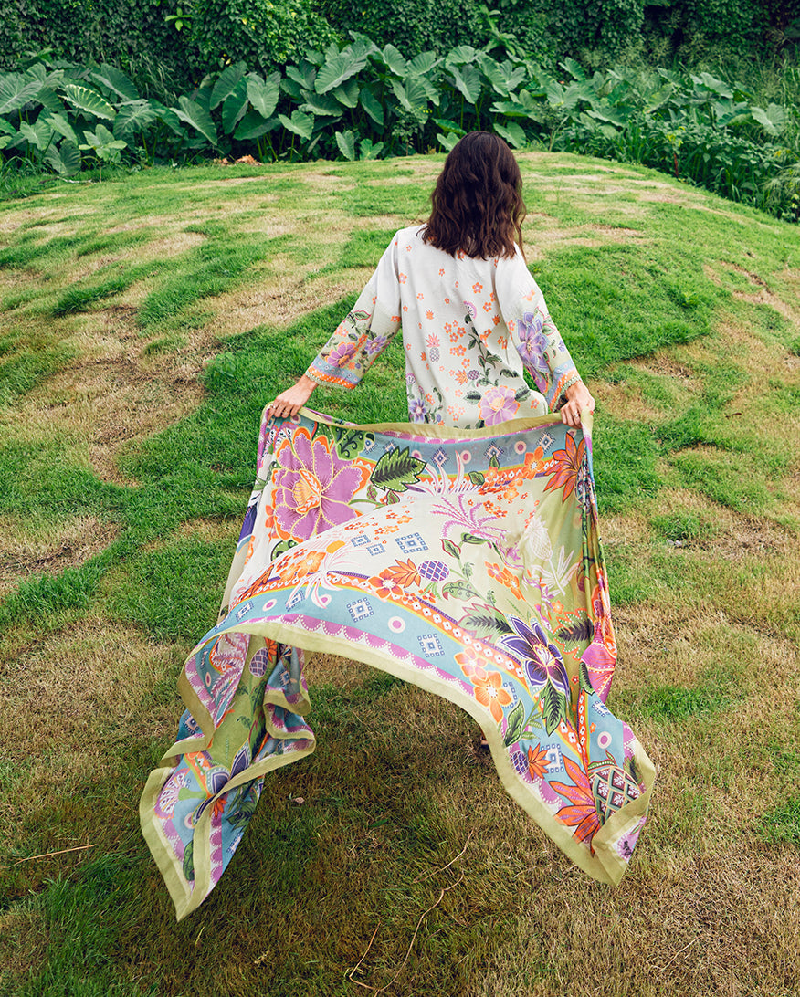 Roheenaz | Garden Veal Printed Lawn 25 | Melon Muse -  Roheenaz Ladies Clothes - Original Designer Dress - House of Maryam