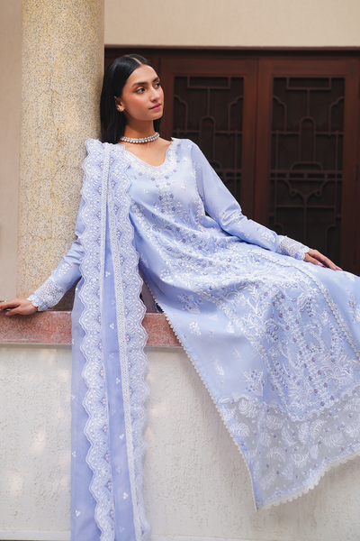 Afrozeh Khoya lavender lawn suit, photo 5