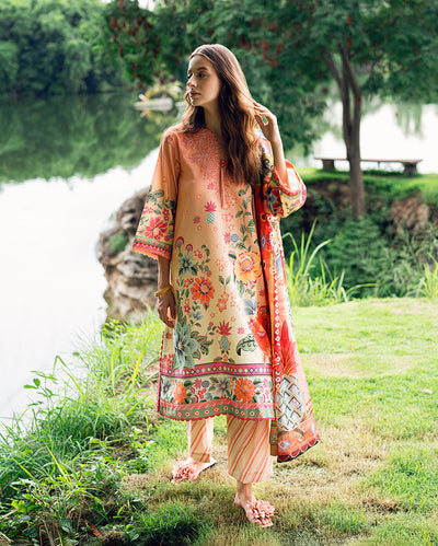 Roheenaz | Garden Veal Printed Lawn 25 | Petal Glaze -  Roheenaz Ladies Clothes - Original Designer Dress - House of Maryam