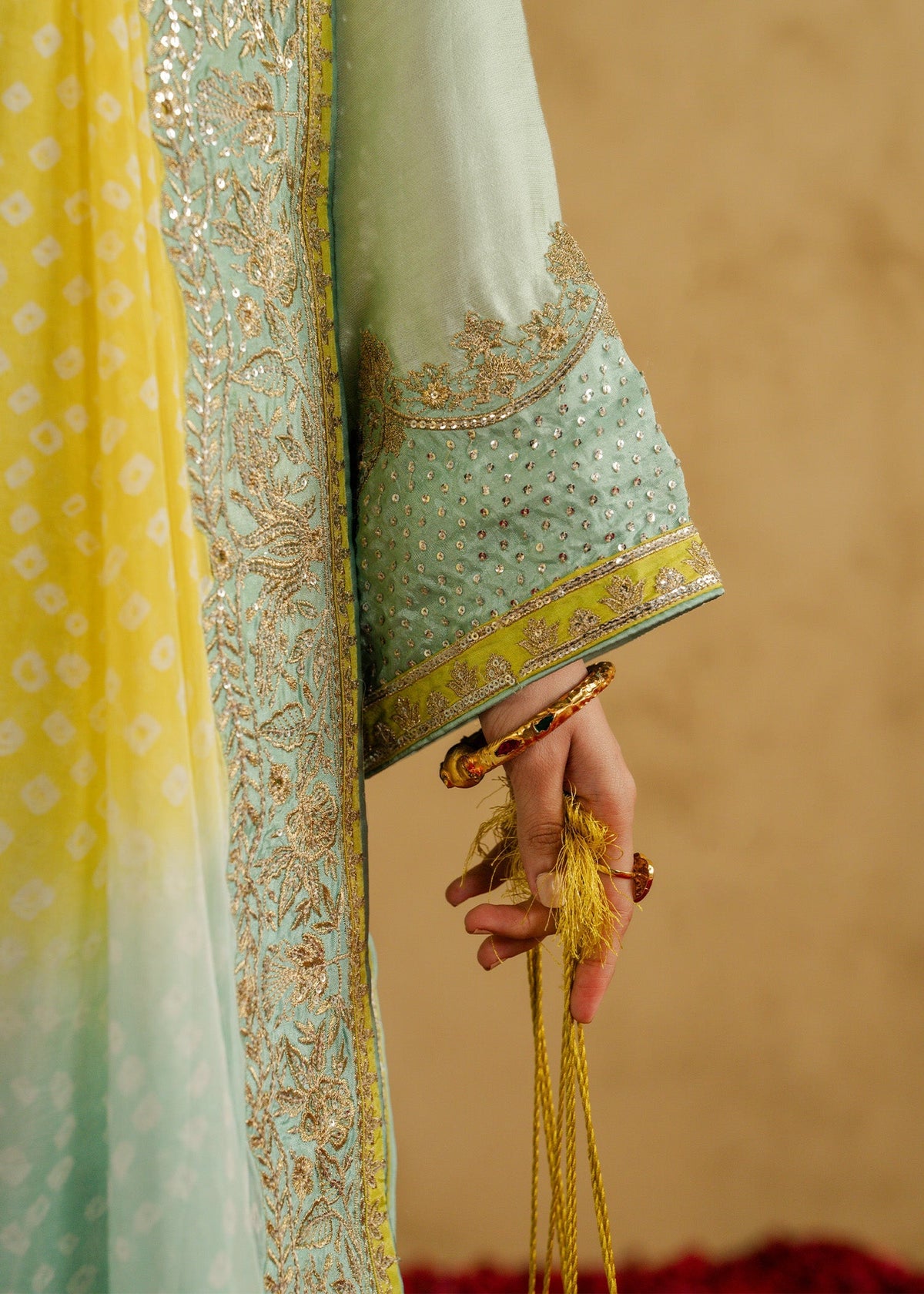 Mahgul | Chanderi Eid Edit | Saffron Luxe, image 3