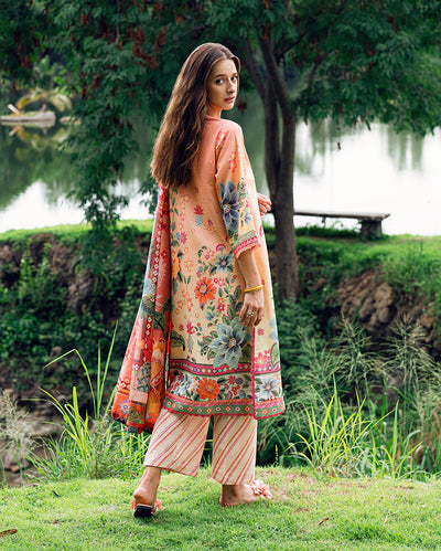 Roheenaz | Garden Veal Printed Lawn 25 | Petal Glaze -  Roheenaz Ladies Clothes - Original Designer Dress - House of Maryam