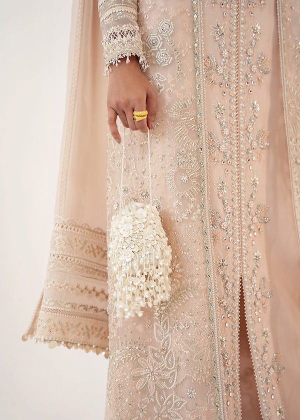 Suffuse Janan peachy blush nude organza jacket set, photo 3