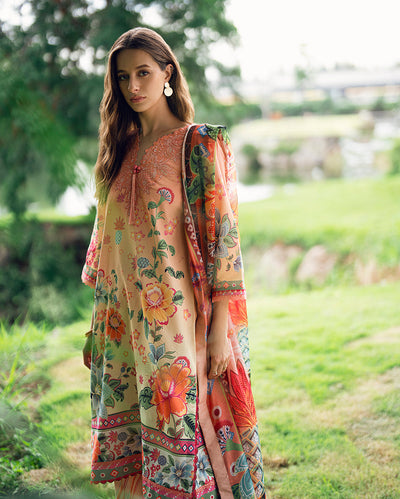 Roheenaz | Garden Veal Printed Lawn 25 | Petal Glaze -  Roheenaz Ladies Clothes - Original Designer Dress - House of Maryam
