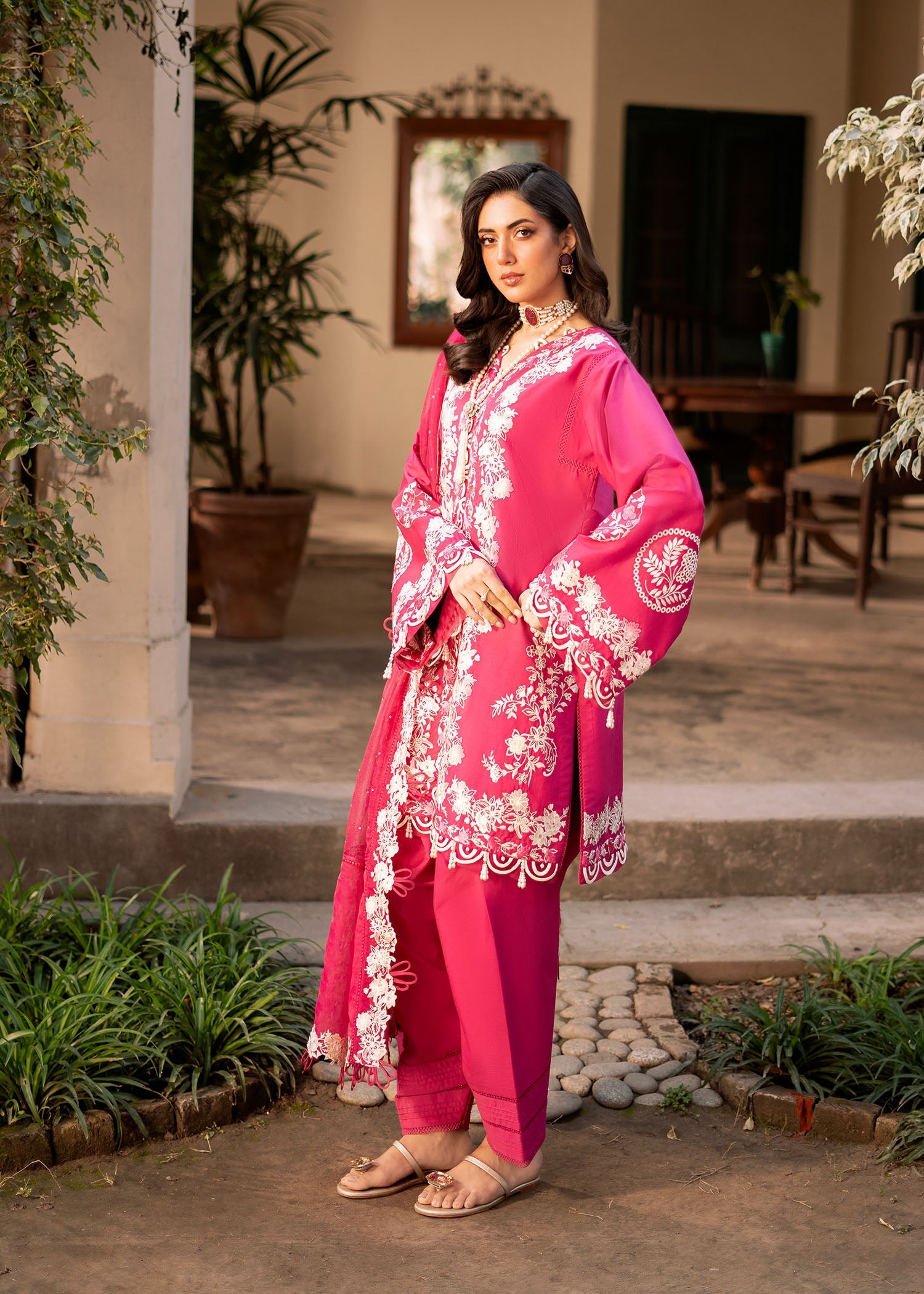 Fozia Khalid | Blossom Festive Lawn 25 | Peonies -  Fozia Khalid Ladies Clothes -  House of Maryam