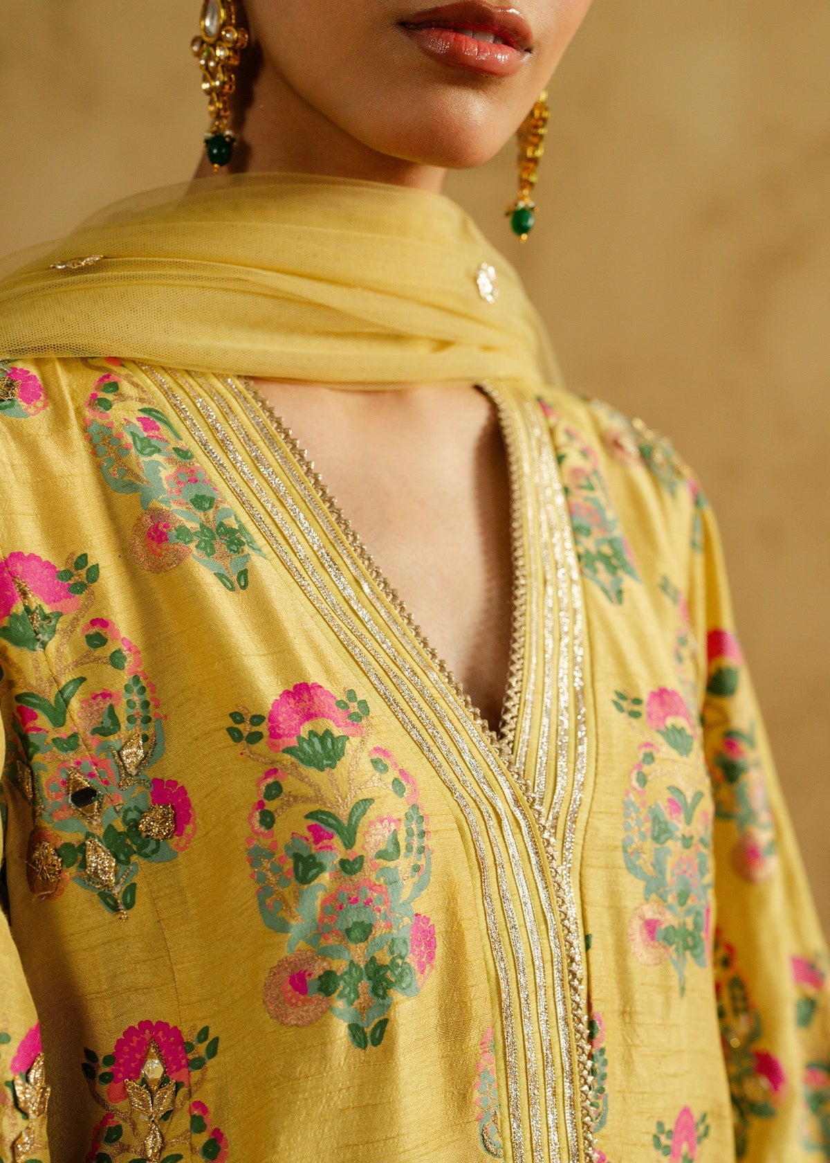 Mahgul | Chanderi Eid Edit | Marigold Mist, image 3