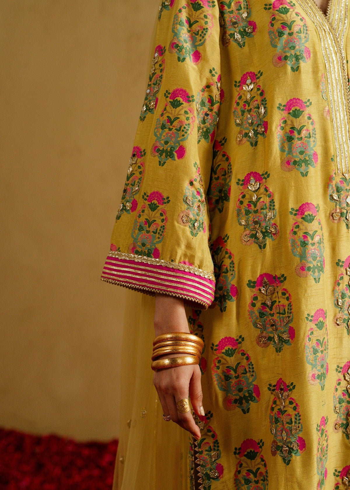 Mahgul | Chanderi Eid Edit | Marigold Mist, image 5