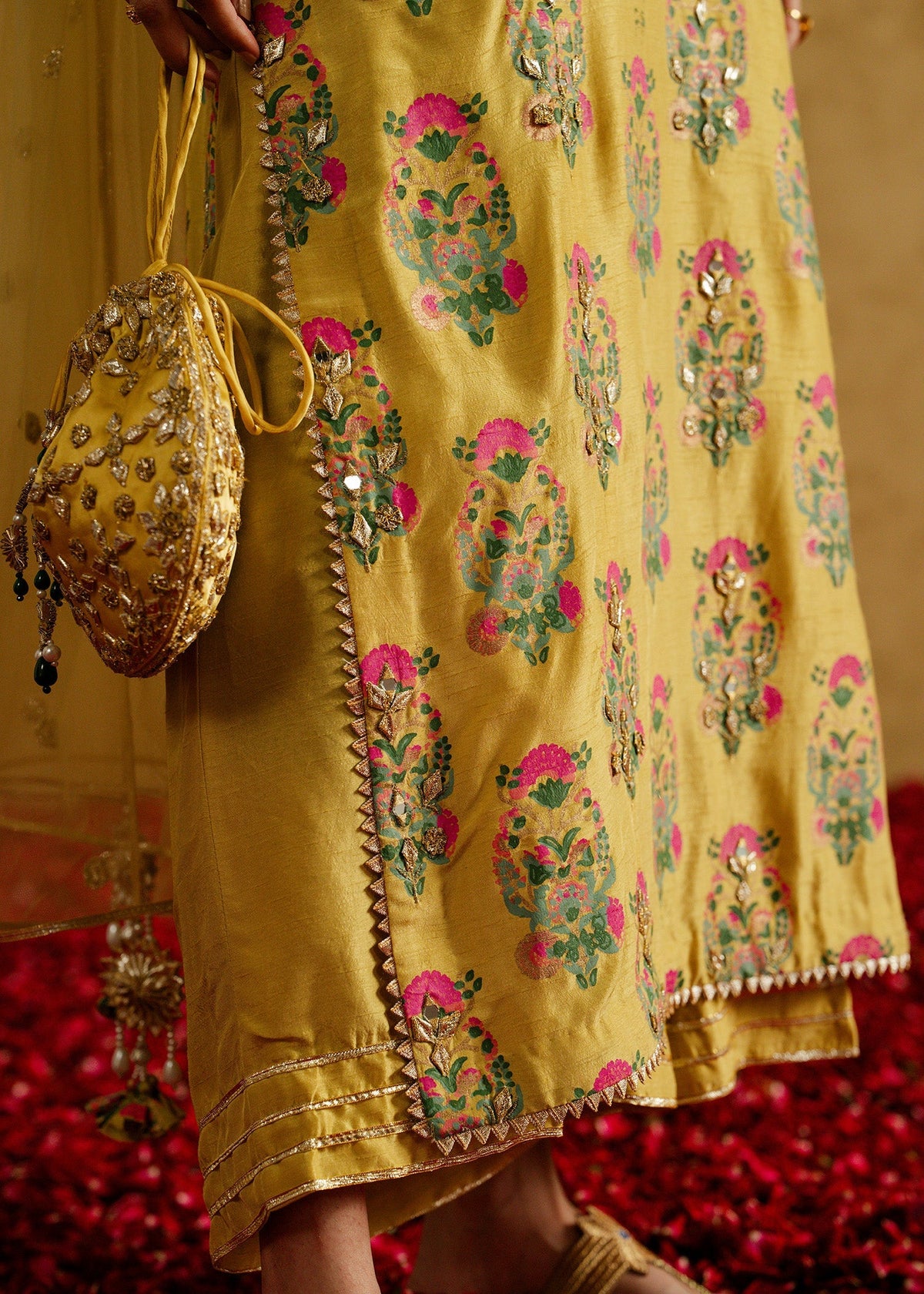 Mahgul | Chanderi Eid Edit | Marigold Mist, image 4